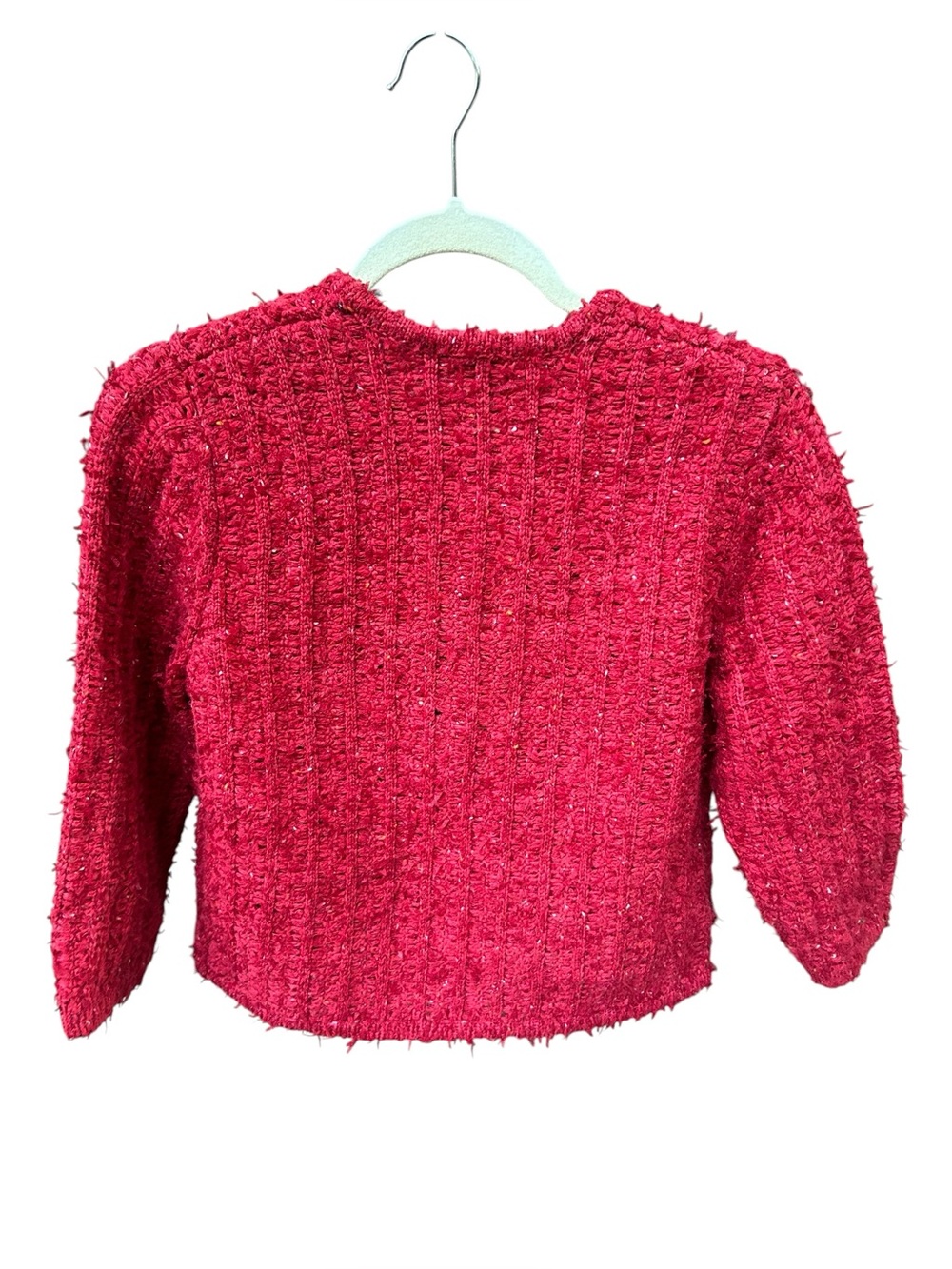 Zara Womens Sweater S Red Knit Cardigan 3/4 Sleeve Gold Button
Crop - Picture 3 of 8